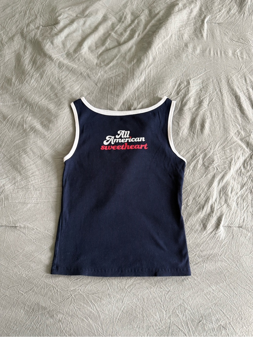 All American Sweetheart Navy Tank Top